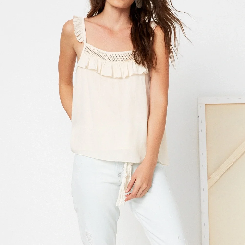 J. Crew ruffle silk top